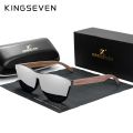 KINGSEVEN Exclusive Design Vintage Men's Glasses Walnut Wooden Sunglasses UV400 Protection Fashion Square Sun glasses Women 5510.
