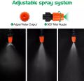 Atomization Nozzle (5-Pcs) Misting Flow Adjustable Plastic Fogger With 4mm Tee (5-Pcs) for Field Crops, Vegetables, Nursery, Garden Irrigation as well as Temperature Control in Poultry and Dairy Farm.. 