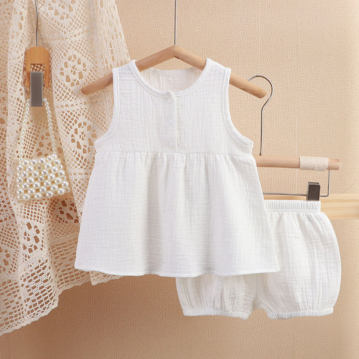Girls%20Princess%20soft%20fabrics%20%20Dress%20Shorts%20two-piece%20set%20Sleeveless%20Casual%20Baby%20Dress%20Suit%20-%20Image%206