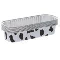10Pcs 200ml Aluminum Foil Baking Cake Box Rectangular Tin Cupcake Baking Pan Pudding Box Cheese Dessert Cup With Lid. 