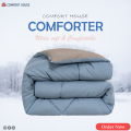 ComfortHouse Solid Colour Luxury Lightweight Comforter - Experience Cozy Warmth and Style for Winter - Easy to Maintain. 