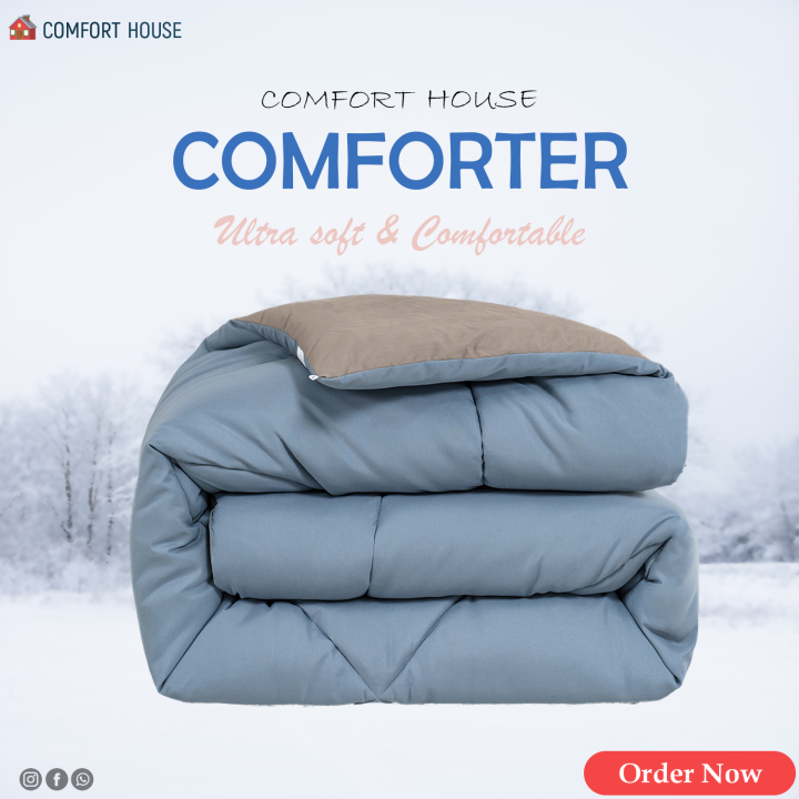 ComfortHouse Solid Colour Luxury Lightweight Comforter - Experience Cozy Warmth and Style for Winter - Easy to Maintain