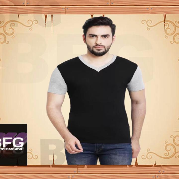 High Quality V Neck Half Sleeve Cotton T-Shirt For Men'S - T Shirt - T ...