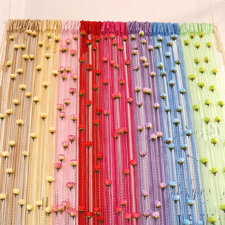 Door%20String%20Curtain%20Rose%20Flower%20Window%20Thread%20Curtain%20Hanging%20Curtain%20Valance%20Divider%20Decorative%20for%20party%20bedroom%20wedding%20-%20Image%203