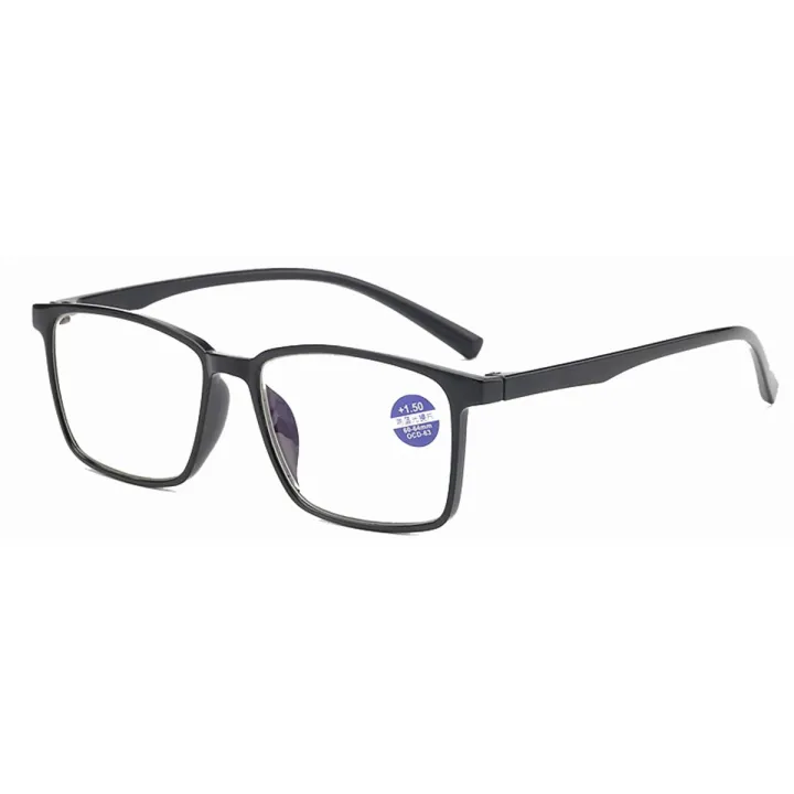 Frame Rays Rectanguler Reading Eyeglasses - Anti Blue Ray - Rectangular Frame - Black - Grade ...