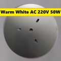 WARM WHITE Waterproof 112mm ROUND White 50W DIRECT AC 220V 50Watt LED Light Bulbs 96Pcs Warm White SMD LED Light Plate With MOV Integrated IC Driver. 