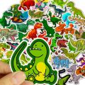 50pcs Dinosaur Cartoon Stickers Animals Waterproof Laptop Decals Stickers for Children Kids Toys on Fridge Phone Skateboard Car. 
