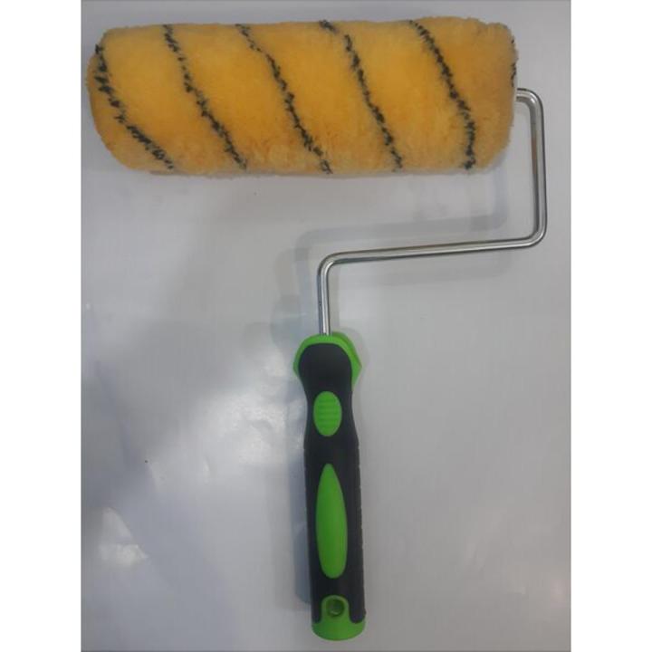 9" Cotton Paint Roller Brush with Rubber grip Handle