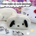 【Booming】 Cute Sanrio Hello Kitty Cat Plush Pencil Case Cinnamoroll Makeup Cosmetic Bag For Girls Organizer Stationery Travel Storage Bags Huiye.