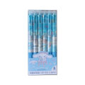 Boxed Sanrio Erasable Gel Pen for Elementary School Students Cute Moyi Eraser Leather Case Press Pen ST 3rd Grade Crystal Blue.