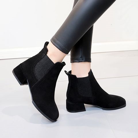 Nubuck%20Boots%20Women's%20Mid%20Heel%202022%20New%20Block%20Heel%20Martin%20Boots%20Round%20Toe%20Women's%20Chelsea%20Boots%20Slip-on%20Mom%20Shoes%20-%20Image%206