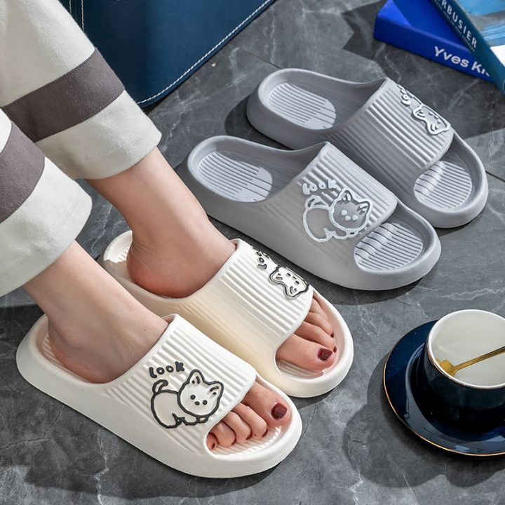 Summer%20Women%20Men's%20Slippers%20Indoor%20Bath%20Thick%20Platform%20Non-Slip%20Home%20Flip%20Flops%20Cartoon%20Cat%20Bear%20Beach%20Sandals%20Ladies%20Shoes%20-%20Image%203