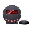 Super Loud Vibration Alarm Clock with Bed Shaker Dual Alarm Vibrating Digital Clock 12/24H Output USB Charging Port LED Clock.