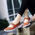 Plus size women's shoes summer hand-woven shoes flat light women's shoes Korean version breathable sandals athleisure single shoes trend.