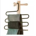 5 layers S Shape MultiFunctional Clothes Hangers Pants Storage Hangers Cloth Rack Multilayer Storage Cloth Hanger 1PC - Hanger.