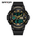 Sanda Men's Watches Sports Military 50M Waterproof Digital Wristwatch for Male Clock Stopwatch Relogio Masculino 6082. 