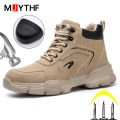 【selevn roind】 Winter Work Safety Shoes Men Safety Boots Anti-smash Anti-stab Work Shoes Sneakers Steel Toe Shoes Male Work Boot Indestructible.