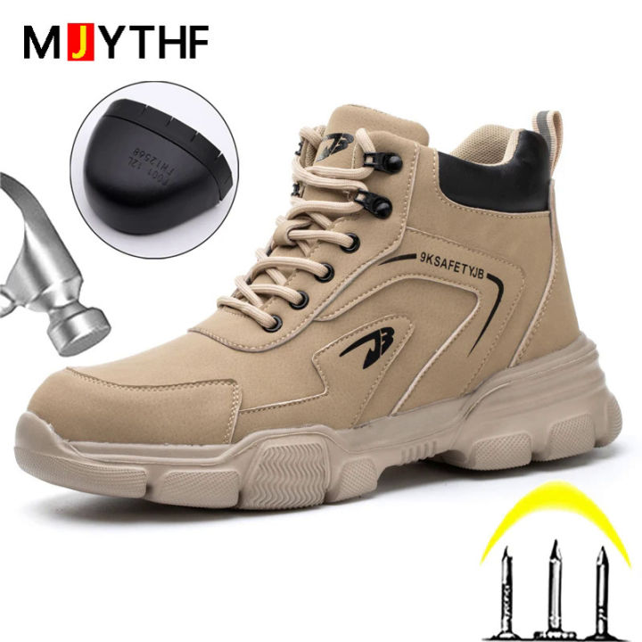 【selevn roind】 Winter Work Safety Shoes Men Safety Boots Anti-smash Anti-stab Work Shoes Sneakers Steel Toe Shoes Male Work Boot Indestructible