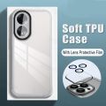 New Phone Case For Honor X5 Plus 4G Cover Camera Protection Semi Transparent Soft Silicone Shockproof with Lens Protector Films for Honor X5 Plus Case.