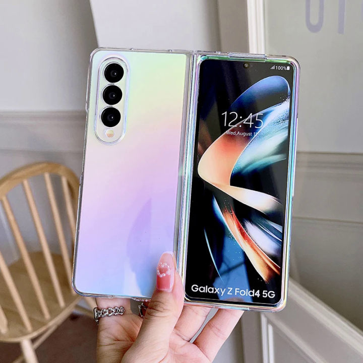 %E3%80%90Healer%20DingD%E3%80%91Laser%20Rainbow%20Gradient%20Transparent%20Phone%20Case%20For%20Samsung%20Galaxy%20Z%20Fold%205%204%203%20Cute%203D%20Crystal%20Bear%20Bracket%20Hard%20Ultrathin%20Cover%20-%20Image%209