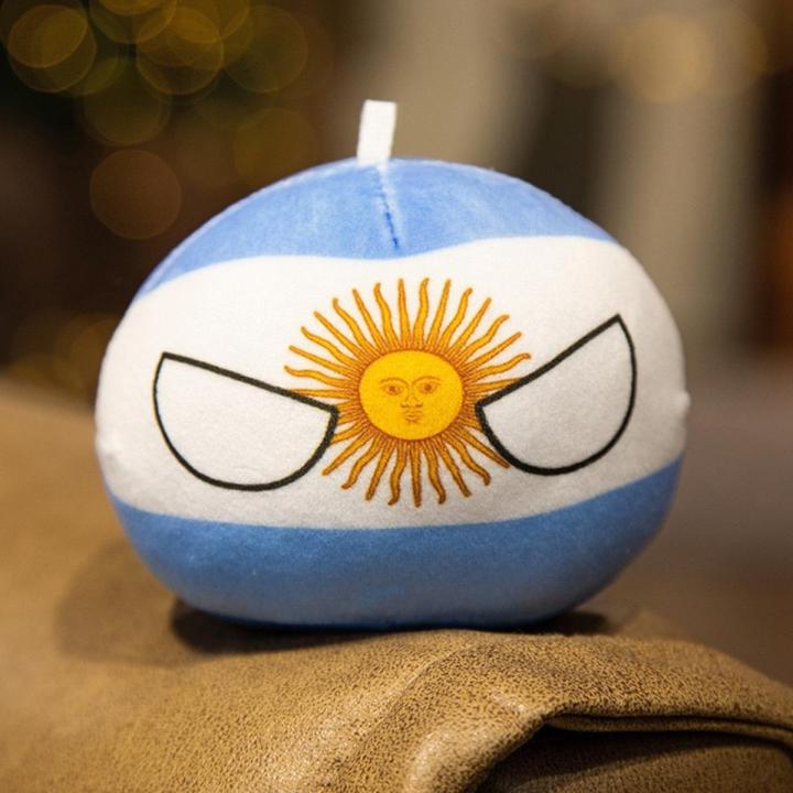 49 styles 10cm Country Flag Ball Plush Toy Polandball Plushie Countryball USA Argentina FRANCE RUSSIA UK GERMANY Gifts For Kids