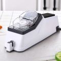USB Electric Sharpener Adjustable For Kitchen Tool Scissor Sharpening White medium and fine grinding bladen. 