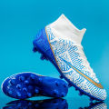 High-Top Soccer Shoes Boys and Girls Broken Nail Artificial Lawn Spike Student Competition Training Football Shoes.