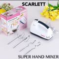Scarlett - Super Hand Mixer Electric Egg Beater and Mixer for Cake Cream (NEW). 