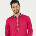 Masculine Semi Fit Panjabi Casual Panjabi - Hot Pink. 