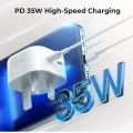 2022 Brand New  35W PD Adapter USB-C+C Dual Jack Fast Charge for apple iphone. 