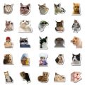 10/50PCS Cat MEME Funny Animals Stickers Vintage Toy DIY Kids Notebook Luggage Motorcycle Laptop Refrigerator Decals Graffiti.