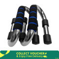 Combo Pack of 2 Pieces Push Up Bar - Silver and Black.