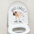 Waterproof Cartoon Toilet Cover , Black Sticker PVC, Bathroom Accessiories Decorations. 