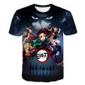 Summer short-sleeved Anime Demon Slayer T Shirt Kamado Nezuko Costume dress up Men's T-Shirt Kamatari Tanjiro T-Shirt. 