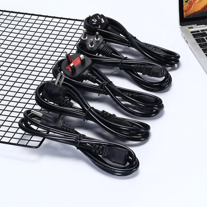 AC85V-265V 10A 1.5M/3M 3PIN EU Cord US UK AU Plug IEC C13 C13 TO C14 Extension Power Adapter Cable For Dell Desktop PC Monitor