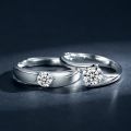 Couples high tide mutual ring ring can .5 carats moissan925 sterling silver 0 diamond mountain alliance flow light luxurycosplay. 
