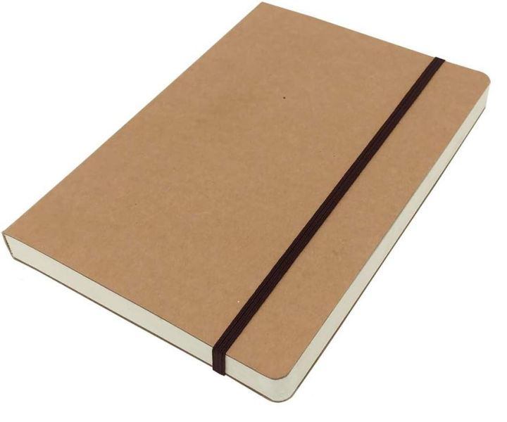 Daily Journal sketch Book Brown cover Notebook with Elastic Band