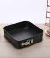10 Inch Square Shape Non-Stick Cake Pan Bread Mold - Black. 