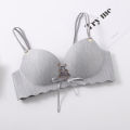 LB element straps gather soft seamless underwear bra for women without steel ring, upper support and side collection of breasts. 