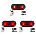 3X LED Helmet Light,Motorcycle Helmet Brake Light Rechargeable Bike Rear Red Safety Warning Light for Night Riding. 