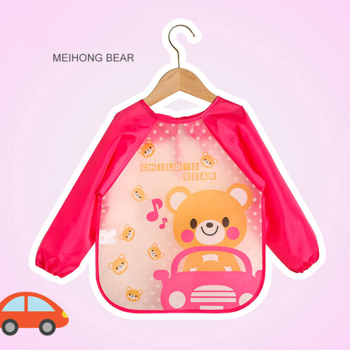 Long%20Sleeve%20Waterproof%20Baby%20Bibs%20Cute%20Cartoon%20Bear%20Baby%20Feeding%20Bibs%20Lace%20Up%20Design%20Newborn%20Toddler%20Kid%20Children%20Eating%20Aprons%20-%20Image%204