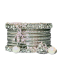 Elegant Silver Crystal Bangles Set for Women – Wedding & Party Jewelry. 