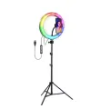 10 inch RGB LED Soft Ring Light with Tripod Stand for Photography Makeup YouTube Video Shooting Selfie.