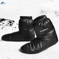 White Duck Down Booties Waterproof Warm Socks Slippers Anti-slip Ultralight Boots Black 28cm.
