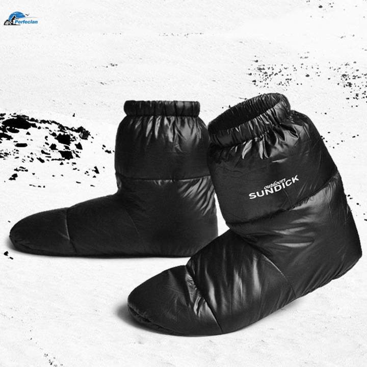 White%20Duck%20Down%20Booties%20Waterproof%20Warm%20Socks%20Slippers%20Anti-slip%20Ultralight%20Boots%20Black%2028cm%20-%20Image%204