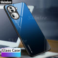 Phone case For OPPO Reno 11 Pro Back cover Gradient Tempered Glass Protector Mirror Hard Cover For OPPO Reno 11 Phone casing.
