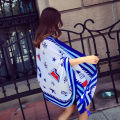 Xiaohongshu New Ethnic Style Scarf Summer Beach Travel Sunshade Silk Scarf Sunscreen Cotton and Linen Printed Shawl Wholesale. 