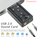 External Usb To Sound Card Converter Adapter 7.1 Sound Card For Windows Xp/2000/Vista/7 3D Usb Audio Adapter For Pc And Laptop. 