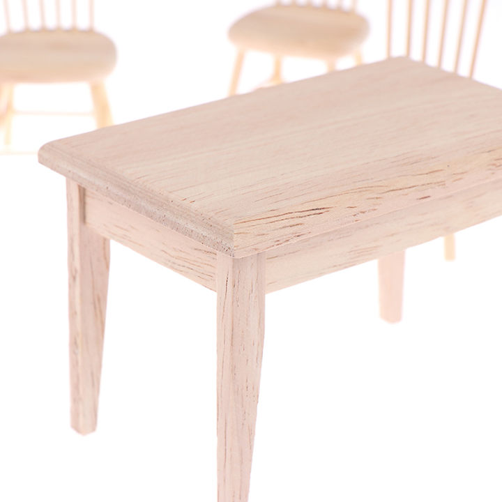 1Set%201/12%20Dollhouse%20Miniature%20Dining%20Table%20Chair%20Doll%20House%20Wooden%20Furniture%20Toy%20-%20Image%206