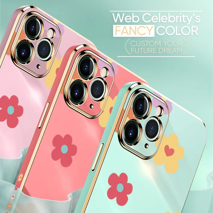 Jizetin%20(Free%20Lanyard)%20for%20OPPO%20A3S%20/%20A12E%20/%20Realme%20C1%20Case%20INS%20Style%20Flower%20Luxury%206D%20Plating%20Soft%20Casing%20Silicone%20Ultra%20Thin%20Phone%20Cover%20-%20Image%205